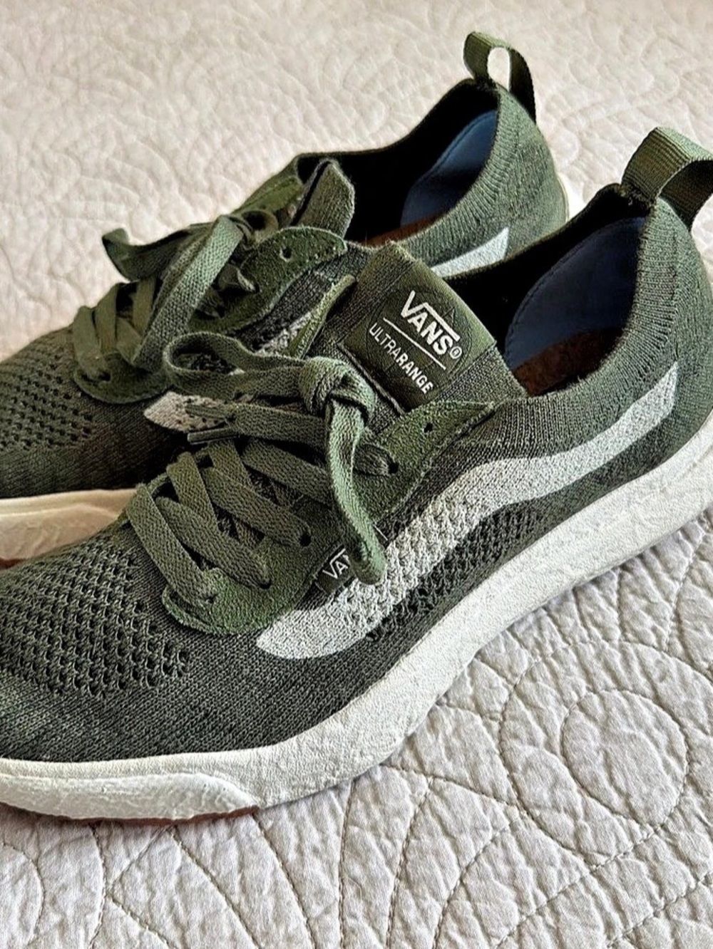 Vans EcoCush Old Skool Green & White US 6.5 Sneakers